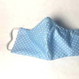 Blue Face mask with white polka dots 🦋💧🦋💧💭